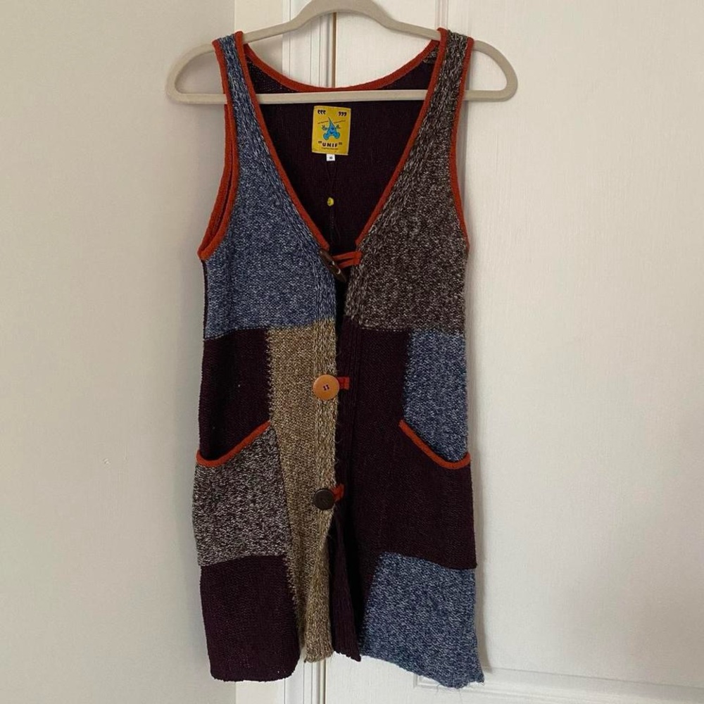 Colorful Patchwork Knit Vest